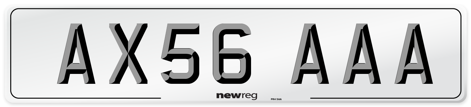 AX56 AAA Number Plate from New Reg